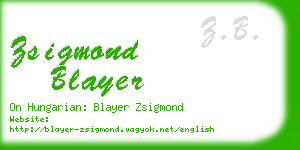 zsigmond blayer business card